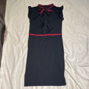 Black/ red midi dress